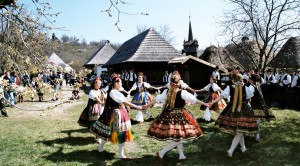 Folk dancing at museum