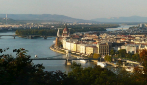View of the Danube over to Pest