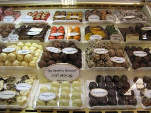 Szamos makes its own chocolates as well as marzipan and cakes